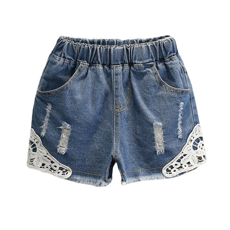 Cute Summer Girls' Lace Shorts for Ages 3-8 - # GIAA21610001
