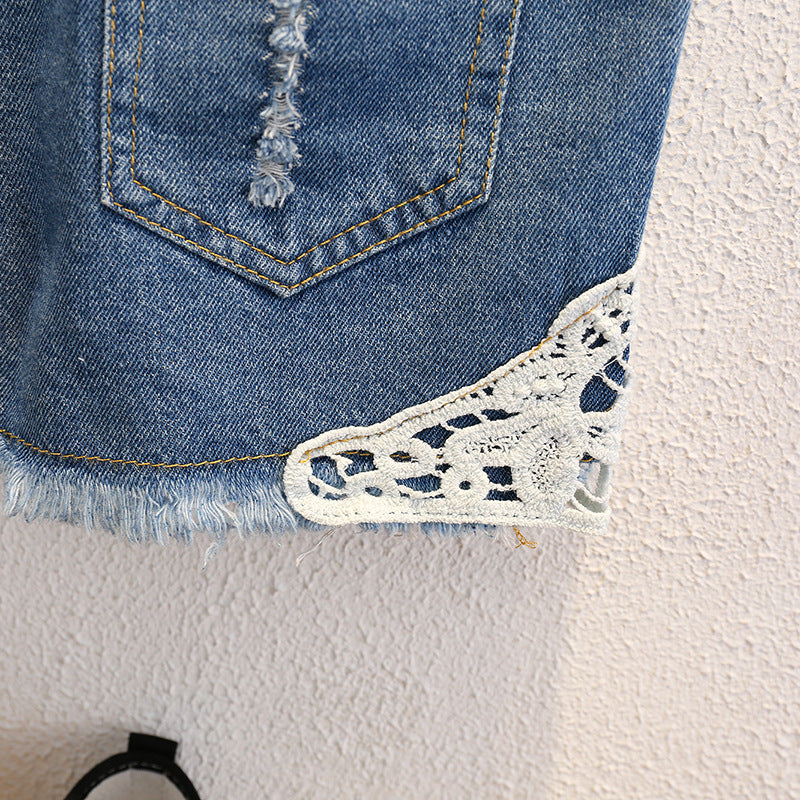 Cute Summer Girls' Lace Shorts for Ages 3-8 - # GIAA21610001