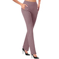 DINEVE Work Pants for Women | High Waist Stretch Athletic Workout/Yoga Pants Dress | Purple - # GIAA23410034