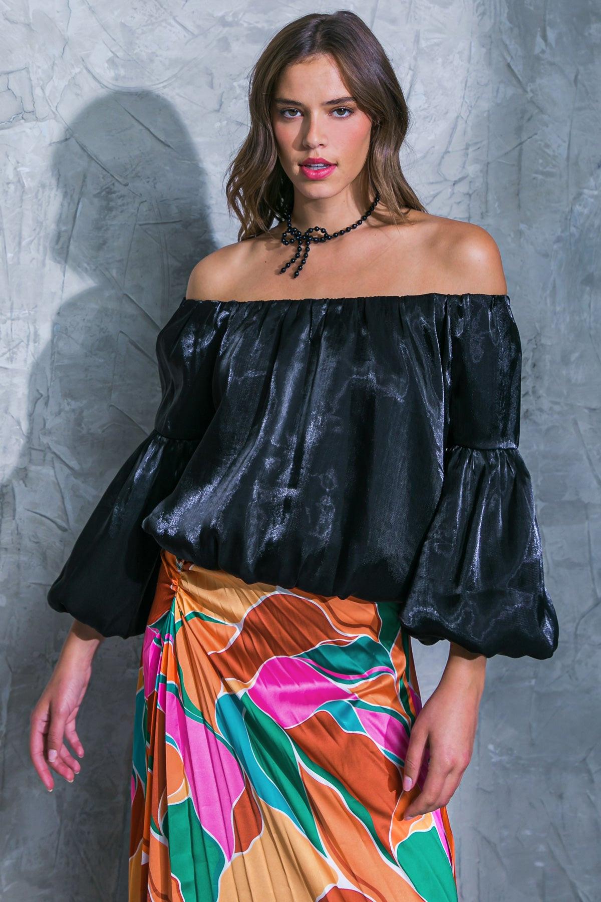 SIMPLY FAVORED WOVEN TOP