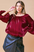 SIMPLY FAVORED WOVEN TOP