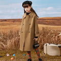 Girls' Mid-Length Woolen Coat | For Autumn & Winter - # GIAA21210037 & GIAA22210013