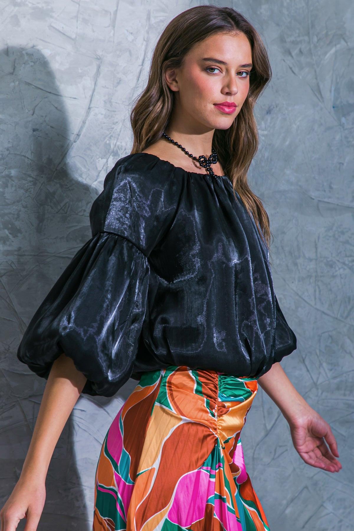 SIMPLY FAVORED WOVEN TOP