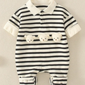Valentim | Baby Jumpsuit | With Striped Long Sleeves | One Piece - # BAAA21110059