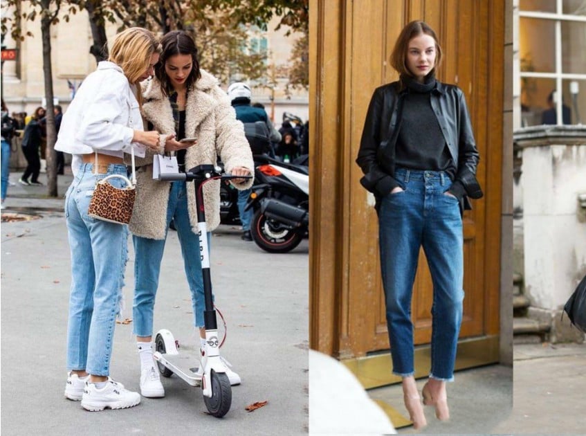 Women Casual Loose Fit Denim Trousers - # GIAA23410043