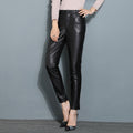 Women's Genuine Leather New Slim Sheepskin Pencil Pants - # GIAA21410024
